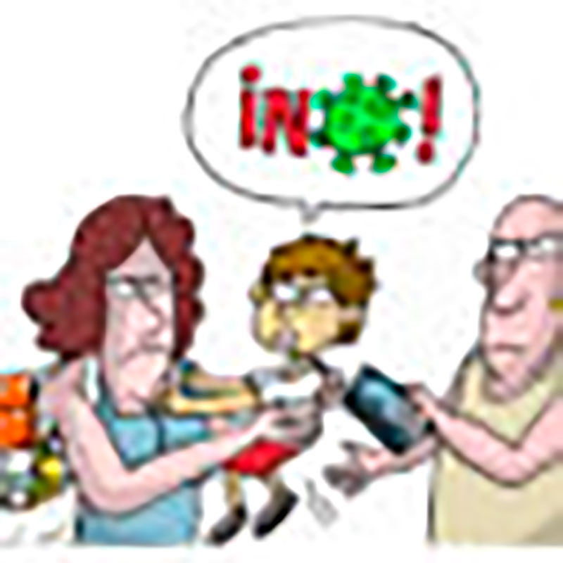 Ilustración las colas en establecimientos de comercio