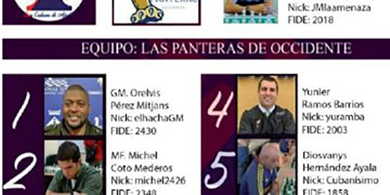 Panteras de Occidente, competencias Ajedrez Online