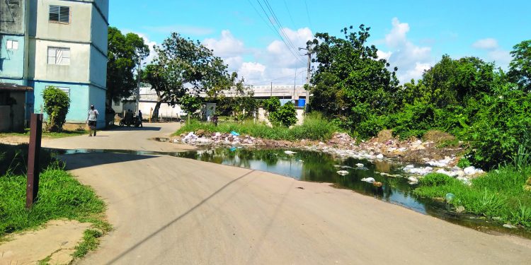 Un río de aguas albañales en Caimito, pone en riesgo la salud de quienes viven cerca
