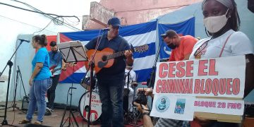 Desde la cultura reclaman en cese del bloqueo / Foto: Arianna Martínez