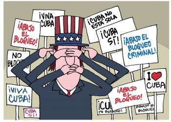 La Cuba bloqueada cuenta con hombres y mujeres dispuestos a sacarla adelante / Ilustración Martirena