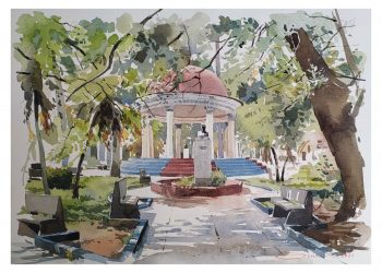 Una de las obras de Oniel Rodríguez López