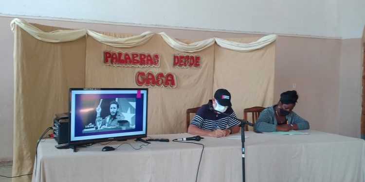 La Casa de Cultura Raquel Revuelta, en Caimito, sede del espacio Palabras desde la casa.