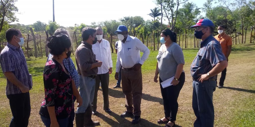 Valdés Mesa, acompañado de las máximas autoridades de Artemisa, recorrió varias formas productivas