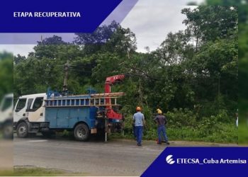 Etecsa agiliza recuperación por daños de Ida, en Artemisa