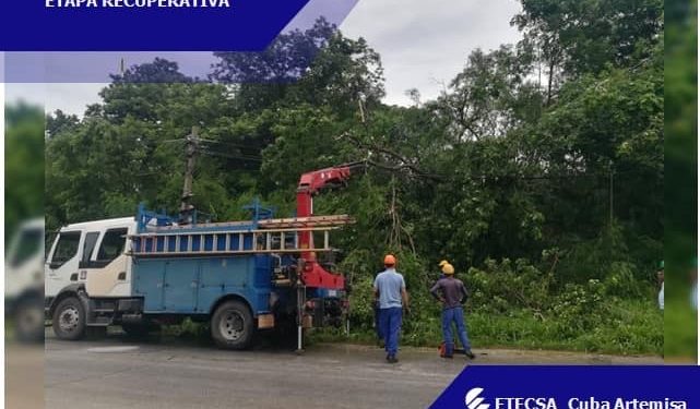 Etecsa agiliza recuperación por daños de Ida, en Artemisa