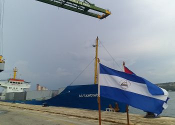 Un donativo de alimentos para el pueblo cubano enviado por Nicaragua arribó en la tarde de este viernes a la Terminal de Contenedores de Mariel