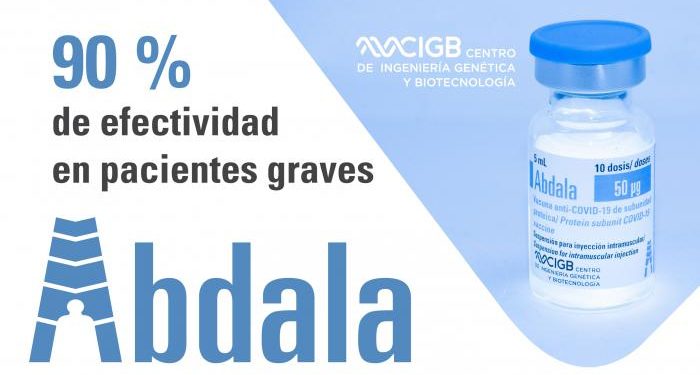 Abdala tiene un 90 % de efectividad en pacientes graves, aun con circulación de la cepa Delta