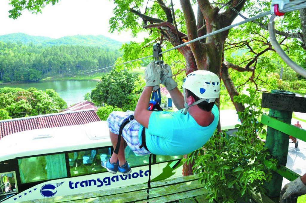 El Canopy es una de las mayores atracciones de Las Terrazas