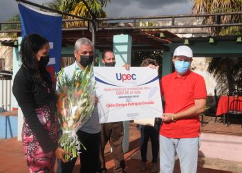 Carlos Enrique Rodríguez, cronista deportivo con más de 20 años de experiencia, ganador del premio Mario Robainas Ortega por la Obra de la Vida / Foto: Otoniel Márquez