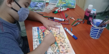 A sus nueve años, Kevin sueña ser pintor / Fotos: Yusmary Romero