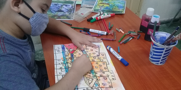 A sus nueve años, Kevin sueña ser pintor / Fotos: Yusmary Romero