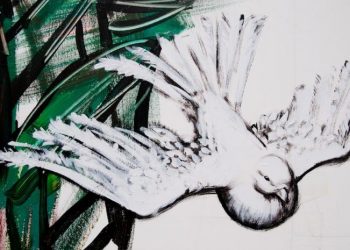 Detalle de mural por la paz, de la brigada Marta Machado. Foto: Ilustrativa