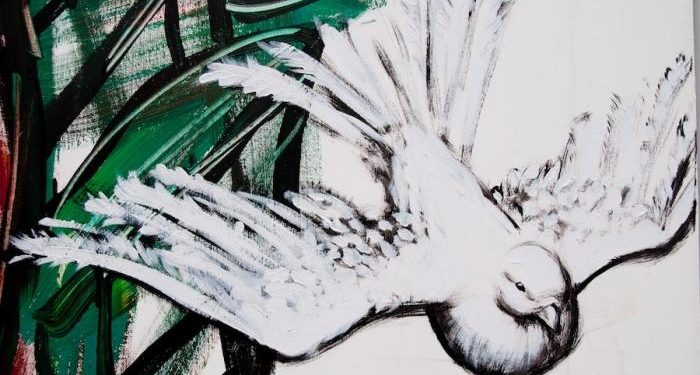 Detalle de mural por la paz, de la brigada Marta Machado. Foto: Ilustrativa