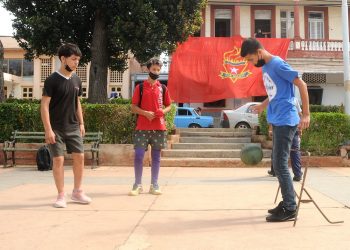 Fiesta en el parque Libertad celebrando los aniversarios de la OPJM y la UJC / Fotos: Otoniel Márquez