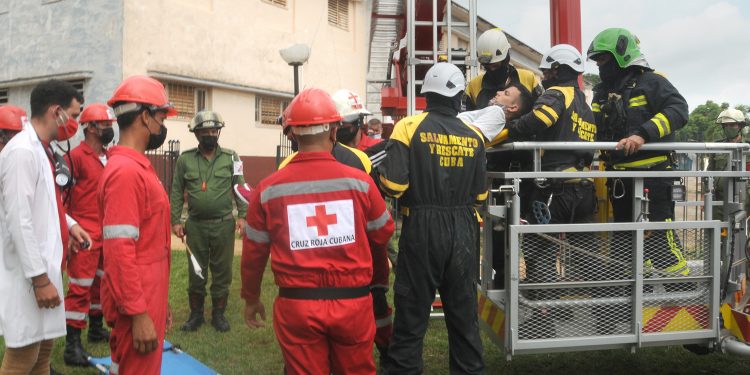 Ejercicio Meteoro 2022 en Artemisa: Hasta la vida por salvar una vida más