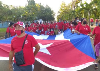 Los pequeños de la Fiscalía Provincial en Artemisa también llegaron al desfile por el Día Internacional de los Trabajadores