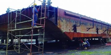 Desde uno de los sitios emblemáticos del poblado de Cabañas, este 14 de junio trabajadores marítimos portuarios celebran su día.