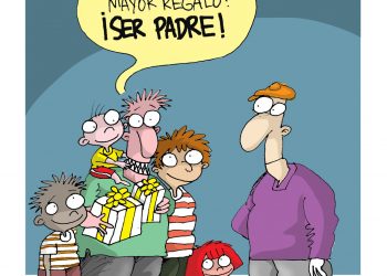 Caricatura día de los padres