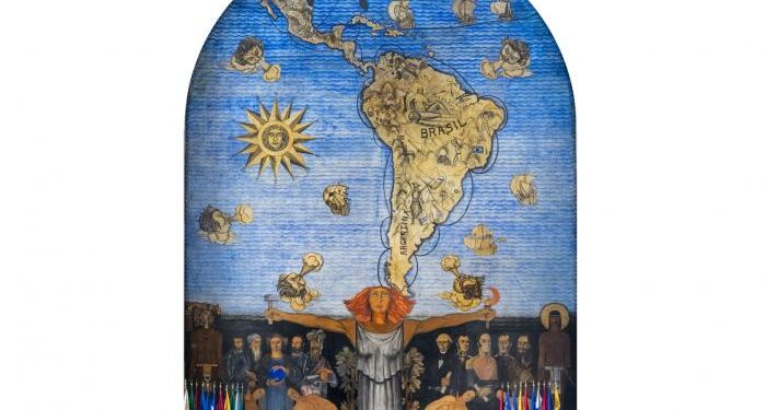 Detalle de La unión de América Latina, fresco de Roberto Montenegro. Foto: Ilustrativa