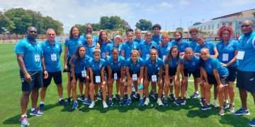 Ángel junto a la Seleccion Nacional Femenina, en la eliminatoria mundialista. Rumbo al Mundial Australia y Nueva Zelanda