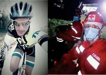 Yoinel Robaina Rodríguez, triatleta de San Antonio de los Baños, se incorporó a la brigada de rescatistas ariguanabenses que partió rumbo a Matanzas.