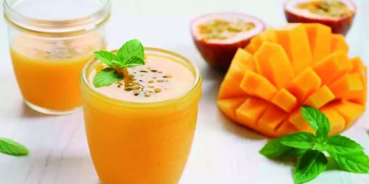 Jugo de maracuyá y mango