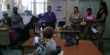 Matutino en sucursal 1741 de BANDEC, Mariel