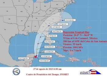 Lluvias asociadas a área de bajas presiones afectarán a la provincia