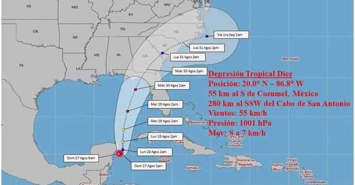 Lluvias asociadas a área de bajas presiones afectarán a la provincia