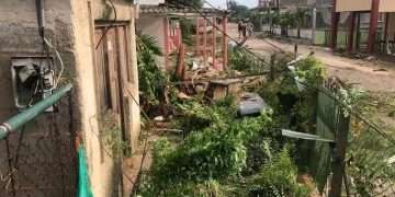 El barrio «La Loma» perjudicado tras tornado en la localidad de Playa Baracoa