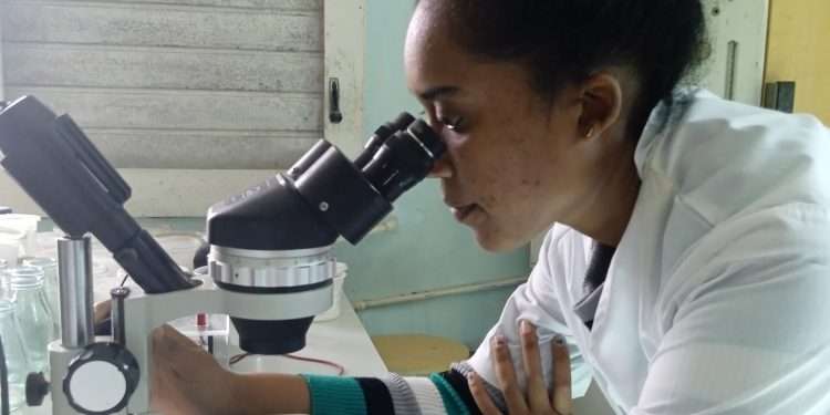 Esta joven también se vincula de forma apasionada con la investigación para conservar las especies de orquídeas nativas y otras exóticas. Foto: Adianez Fernández Izquierdo