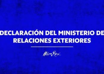 Declaración del Ministerio de Relaciones Exteriores