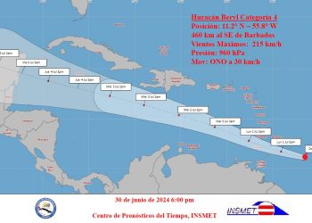 Beryl se aproxima a las Antillas Menores