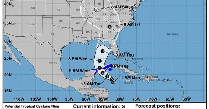 Lluvias en el occidente