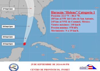 Helene con poco cambio sobre el Golfo de México