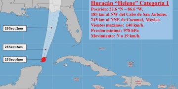 Helene con poco cambio sobre el Golfo de México