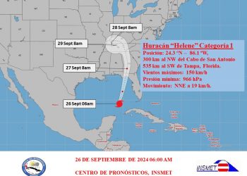 Helene se fortalece sobre el Golfo de México