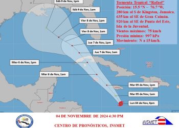 Se forma la Tormenta Tropical Rafael en el mar Caribe