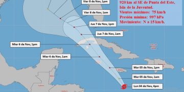 Se forma la Tormenta Tropical Rafael en el mar Caribe