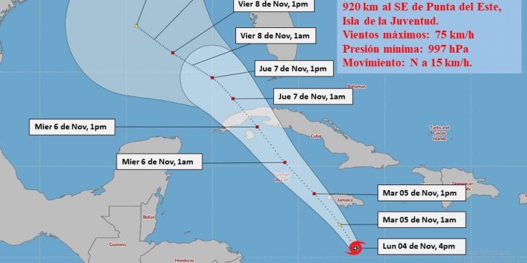 Se forma la Tormenta Tropical Rafael en el mar Caribe