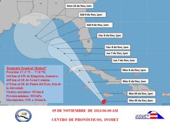 Rafael se intensifica en el mar Caribe