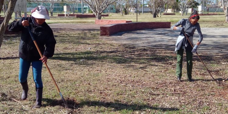 Manos a la obra en la Plaza Cultural