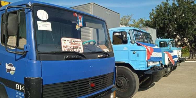 Todo listo para la distribución de la merienda escolar