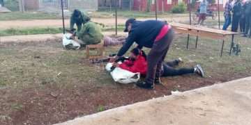 Alquízar en ejercicios tácticos defensivos  ‎‎