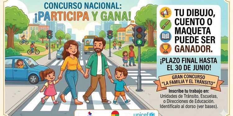 Concurso nacional La familia y el tránsito Imagen generada con IA