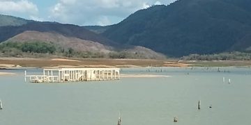 Presa La Paila, se pueden observar las ruinas de una antigua procesadora de caf{e y cacao Foto de la autora