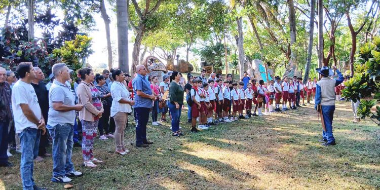 El Bosque Martiano del Ariguanabo fue sede del acto provincial por el 131 aniversario de la Caída en Combate de José Martí y el 32 de su fundación Foto JART