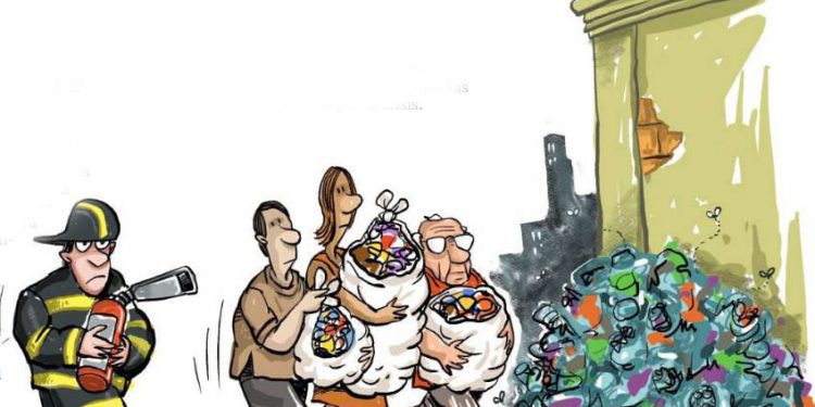 ¿Hasta cuándo subestimaremos la basura? Ilustración de Martirena