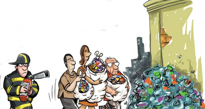¿Hasta cuándo subestimaremos la basura? Ilustración de Martirena